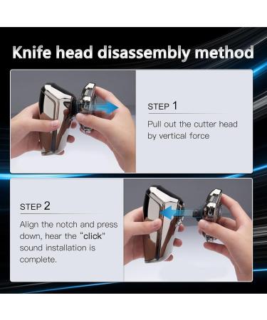 5 in 1 Men's Rechargeable Floating Razor & Beard Trimmer - Waterproof, Portable Shaver with LED Display in Silver - Buy Online on GoSupps.com
