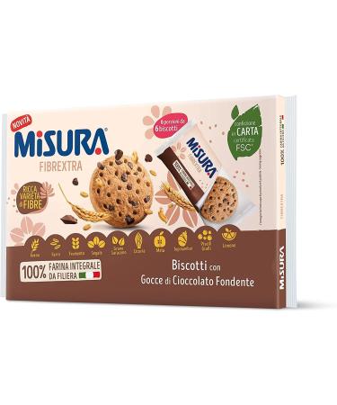  Italian Gourmet E.R. Misura Fibrextra Set of 3 Whole Chalk Cookies with Dark Chocolate Drops Rich in Fibre Italian Whole Flour 6 Pieces of 6 Biscuits 280 g + Italian Gourmet Polpa 400 g - Buy Online on GoSupps.com