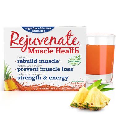 Rejuvenate Muscle Activator Drink Mix Sticks, Protein Powder Packets, Single Serving Protein Powder, Protein Powder Packets to Go - Fruit Punch, 30 Count - Buy Online on GoSupps.com