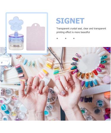 FOMIYES French Nail Stamper Silicone Nail Art Stamper Flower Shaped Nail Stamper with Cushion Manicure Tools for Women Girls DIY Nails - Buy Online on GoSupps.com