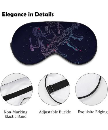 Gemini Zodiac Constellation Sleep Mask Eye Cover for Sleeping Blindfold with Adjustable Strap Blocks Light Night Travel Nap for Men Women - Buy Online on GoSupps.com