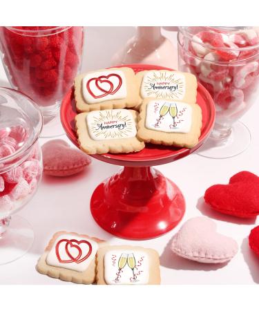 Happy Anniversary Cookies Gift Basket 12 PACK For Men Women Wife Husband Wedding Engagement Individually Wrapped | Nut Free | Kosher 12 Count (Pack of 1) Anniversary - Buy Online on GoSupps.com