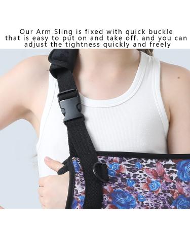 Breathable Kids Arm Sling for Elbow Injury - Adjustable Waist Belt Pediatric Support for Broken Arm & Rotator Cuff - Rose - Child Size - Buy Online on GoSupps.com