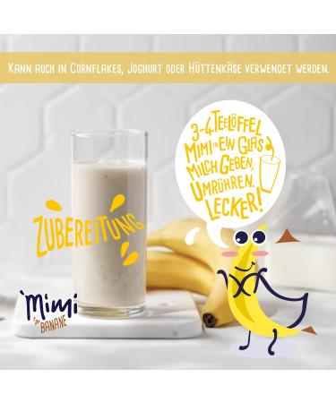 Mimi Milchmix Banana 6 x 400 g Powder Drink Canisters Milk Soluble with Banana Taste Hot and Cold Soluble Ideal for Leisur - Buy Online on GoSupps.com