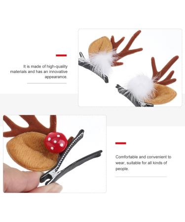4 Pairs Antler Hair Clips Reindeer Hair Clips Christmas Reindeer Antlers Hair Clips Cute Reindeer Hair Barrettes for Women and Girls - Buy Online on GoSupps.com