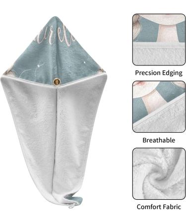 Cute Girl Hair Towel 2 Pack | Super Absorbent Quick Dry Hair Turbans for Women & Girls - Buy Online on GoSupps.com