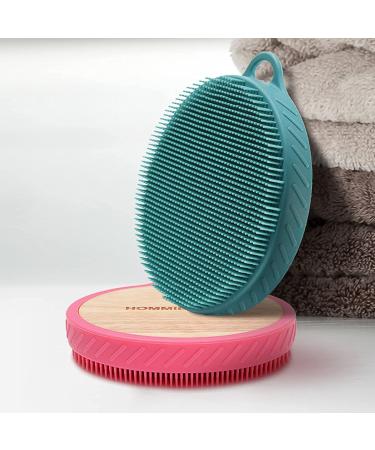 Soft Silicone Body Brush for Wet or Dry Exfoliating - Green | Sensitive Skin Scrubber & Massage Tool - Buy Online on GoSupps.com