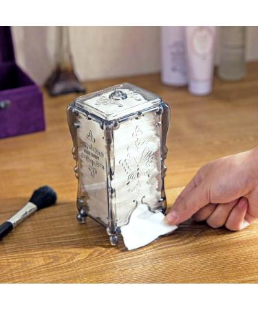 Milopon Wattepad Box - Acrylic Makeup Organizer with Lid for Cotton Pads - Stylish Coffee Storage Solution - Buy Online on GoSupps.com