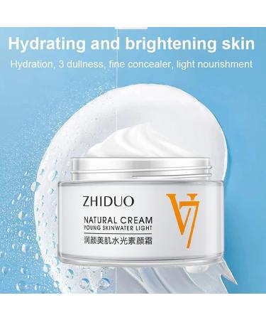 Panmall 2PCS Zhiduo Natural Cream - Korean Moisturizing Tone-Up Cream for Younger, Hydrated Skin - V7 Face Cream for All Skin Types - Buy Online on GoSupps.com