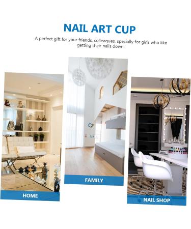 Beavorty 1Pc nail art crystal cup diamond dappen dish liquid powder dappen dish Crystal Dappen Dish Dappen Dish Bowl glass containers with lids glass tumbler Acrylic cover White crystal 5.5x5.5cm Blue - Buy Online on GoSupps.com