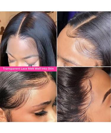 24 Brazilian Virgin Human Hair Lace Front Wig for Black Women | 150% Density, Pre Plucked with Baby Hair | Natural Color, Full & Thick - 13x4 Transparent Lace Frontal - Buy Online on GoSupps.com