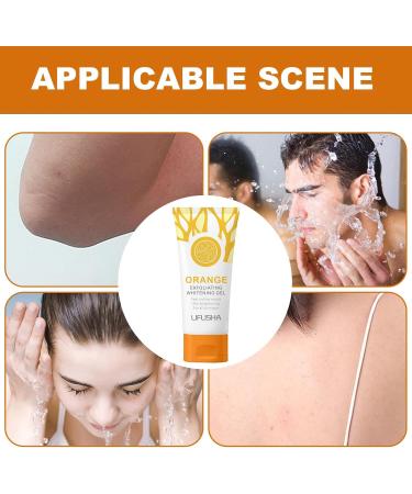 Brightening Body Scrub Orange Butt Scrub Wash - Natural and Effective Organic Resurfacing Brightening Body Scrub 50g for All Skin Types Sensitive Skin Aokley - Buy Online on GoSupps.com