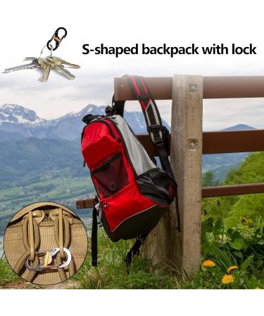 Dher S Outdoor Camping Mini S Clip 10 Pack Stainless Steel S-Shaped Carabiners | Anti-Theft & Anti-Drop Clips for Backpacking & Outdoor Use - Buy Online on GoSupps.com