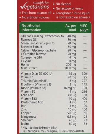 Vitabiotic - Feroglobin Plus Liquid | 200ml | BUNDLE by Vitabiotics - Buy Online on GoSupps.com