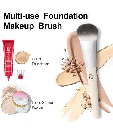 FV Liquid Foundation Brush Tapered Makeup Brush Perfect For Liquid and Powder with Soft Synthetic Bristles Face Foundation Makeup Brush for Blending & Building Coverage Cruelty-free & Vegan - Buy Online on GoSupps.com