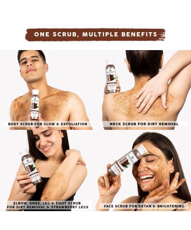 Bella Vita Organic Coffee Scrub for Face & Body - De Tan & Blackhead Remover, 75g - Buy Online on GoSupps.com