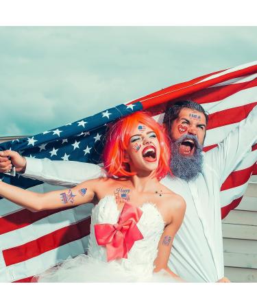 50 Pcs 4th of July Temporary Tattoos for Kids & Adults - Patriotic Independence Day Stickers - Labor Day & Memorial Day Party Favors - Buy Online on GoSupps.com