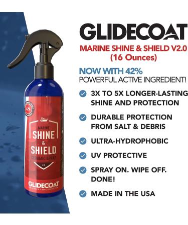Glidecoat Marine Shine & Shield 42% Ceramic Spray | Hydrophobic UV Protection | Marine Sealant 16oz - Buy Online on GoSupps.com