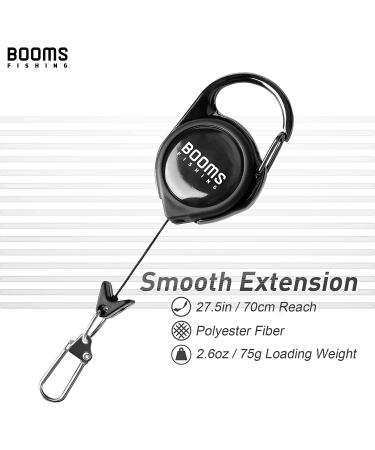 Booms Fishing RG1 Fly Fishing Zinger Retractor Set - 3pcs Black - Buy Online on GoSupps.com