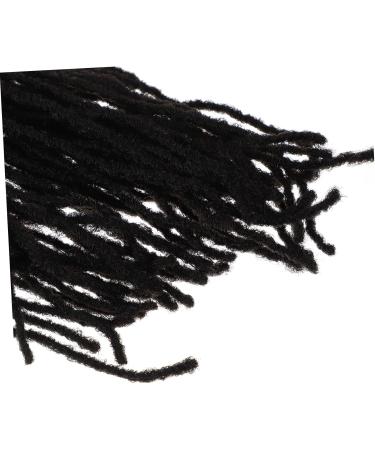 POPETPOP Dirty Little Braids Braiding Hair Extensions Dreads Extensions Human Hair Dreadlock Extension Natural Hair Wigs Men and Women High Temperature Wire European and American Ponytail 90X8CM Black - Buy Online on GoSupps.com