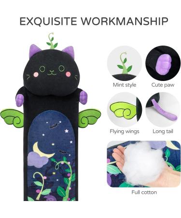 Mewaii 36in Long Devil Mint Cat Plush Pillow Stuffed Animal - Cute Kitty Sleeping Hugging Soft Toy for Kids (Black) - 36inch - Buy Online on GoSupps.com