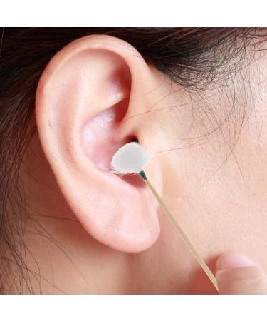 Bamboo Ear Cleaner Set - 12pcs Goose Feathered Wood Ear Picks for Gentle Ear Cleaning and Earwax Removal - Buy Online on GoSupps.com