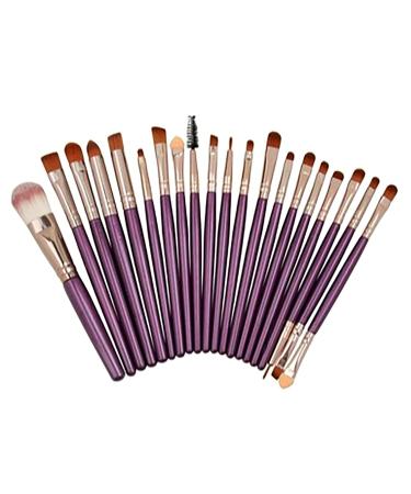 Professional Purple Rose Gold 20pcs Makeup Brush Kit | Eye Shadow & Mascara Brushes | Essential Beauty Tools for Flawless Makeup - Buy Online on GoSupps.com