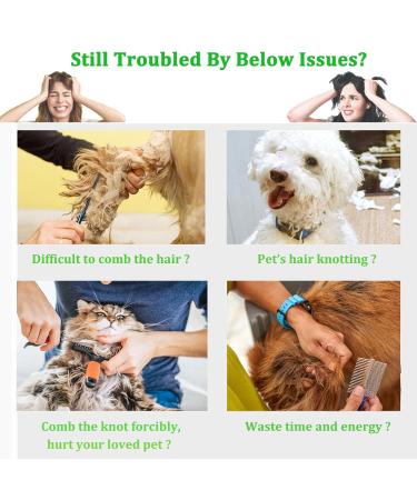 Yeahboom 4-Piece Pet Knotting Comb Set | De-Filzing Knife & Steel Blade for Cats and Dogs | Effective Mat Removal Tool - Buy Online on GoSupps.com