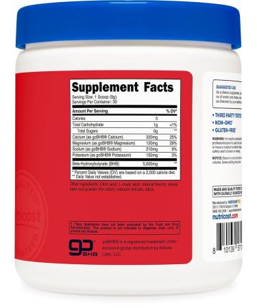 Nutricost BHB Salts - Mix Fruit Punch - 9.3 Oz. - Buy Online on GoSupps.com