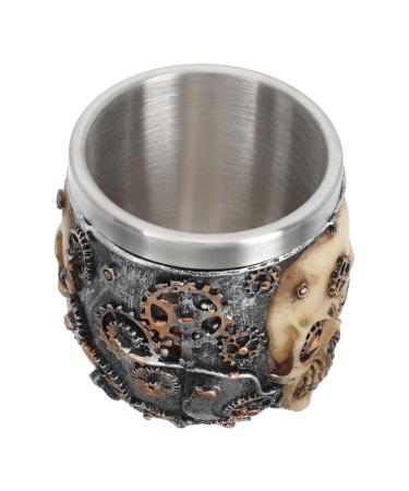 Osaladi Razor soap foam cup men shaving bowl stainless steel shaky shaky bowl men wet shaving soap cup of bowl skull shaving bowl shaving soap cup