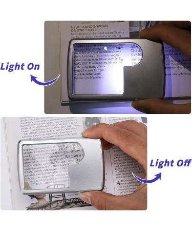 Premium 6X 3X Pocket Magnifying Glass with Light Small Lighted Magnifiers for Kids Seniors Reading Fine Prints Handheld Magnafining Glasses Magnify Glass with Protective Sleeve - Buy Online on GoSupps.com