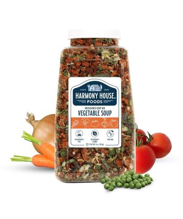 Harmony House Premium Vegetable Soup Mix - Dehydrated Vegetables for Cooking, Camping, Emergency Supply and More (9 oz, Quart Size Jar) 12 Ounce (Pack of 1) - Buy Online on GoSupps.com