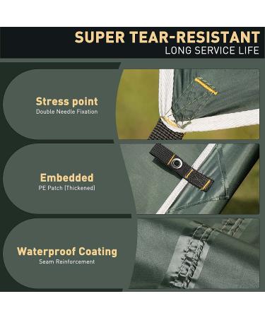 V VONTOX 10x10ft Hammock Rain Fly Tarp with UV Protection - Waterproof Tent Tarp for Camping and Outdoor Activities - Buy Online on GoSupps.com