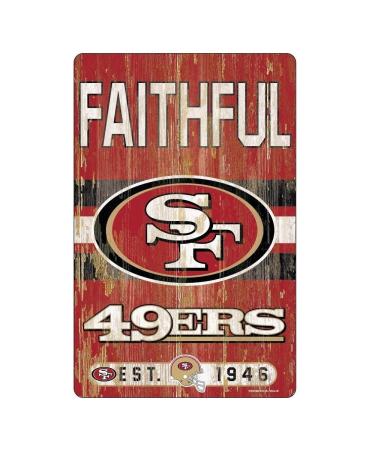 Wincraft NFL SAN Francisco 49ERS Slogan Wood Sign