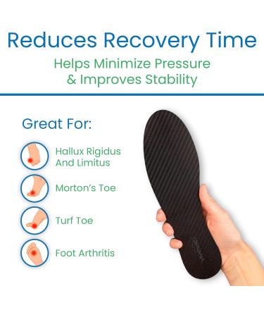ViveSole Carbon Fiber Insoles for Men & Women | Hallux Rigid Relief Foot Fracture & Arthritis Support | Turf Toe Plate | Sports & Hiking | 4X-Large - Buy Online on GoSupps.com