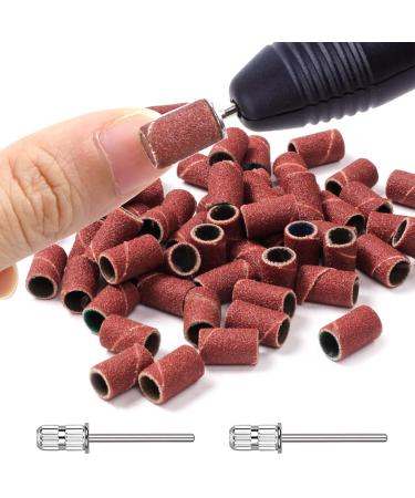 Yoezuo 100 Pcs Nail Sanding Bands Grit Nail Art Sanding Bands 180 Grit Nail Files with 2 Pcs Nail Drill Bits for Electric Nail Files Nail Drill Machine Manicure Pedicure 180" - Buy Online on GoSupps.com