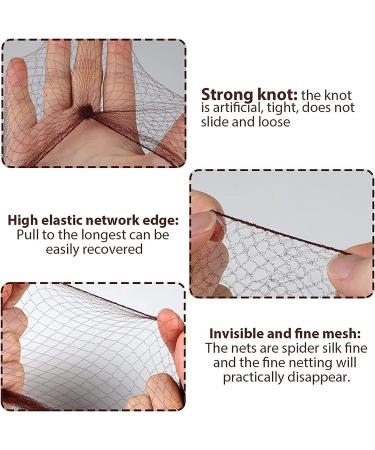 YTUGCG 35Pcs Invisible Hair Net for Woman Brown Bun Nets Reused Elastic Edge Mesh for Women Bun Hair Bun Nets for Women Girls Ballet Dancer Catering - Buy Online on GoSupps.com