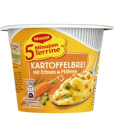 Buy Maggi 5 Minute Terrine Mashed Potatoes with Peas & Carrots - 8 Pack (43g Each) | Quick & Delicious International Shipping - Buy Online on GoSupps.com