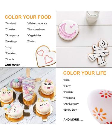 Double Sided Food Coloring Markers | Edible Gourmet Writer Pens for Cookies, Cakes, Desserts | Fine & Thick Tip | Food Grade Decorator Pens - Buy Online on GoSupps.com