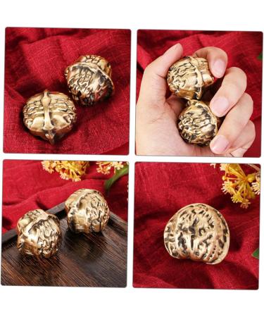 Beaupretty Chinese Medicine Brass Balls | Hand Exercise & Decorative Walnut Design | Power Balance Enhancement - Buy Online on GoSupps.com