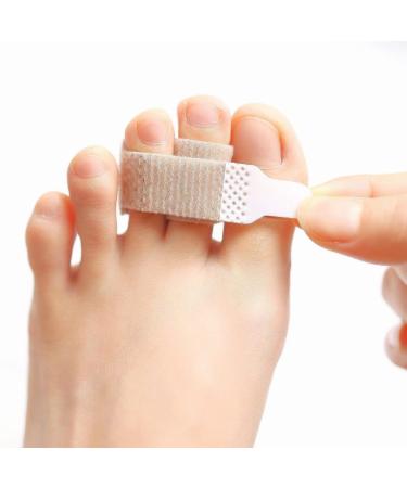 PrettSole 8 Pieces Toe Splints  Broken Toe Wraps  Hammer Toe Support Brace for Men  Women - Broken Toe  Crooked Toes  Overlapping Toes Cushion and Protect - Temporary Toe Straighteners