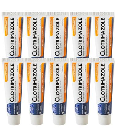 Family Care Clotrimazole Anti Fungal Cream 1% USP Compare to Lotrimin 1oz. (10 Pack)