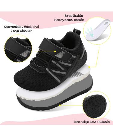 JOINFREE Baby Sneakers | Soft Anti-Slip Toddler Shoes for First Walkers | Breathable Athletic Running Shoes for Infants 0-6 Months - Black - Buy Online on GoSupps.com