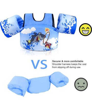 Kids Swim Vest for Swimming Training | Faxpot Toddler Swim Aid Floats for 30-60 lbs Boys/Girls | Shoulder Harness & Arm Wings | Sea Beach Pool | Sky-Blue - Buy Online on GoSupps.com