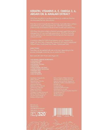 Rev320 320 PURE SMOOTHIE Leave-In Conditioner - 100% Pure Extracts - Frizz Control, Lock in Moisture (8oz) - Buy Online on GoSupps.com