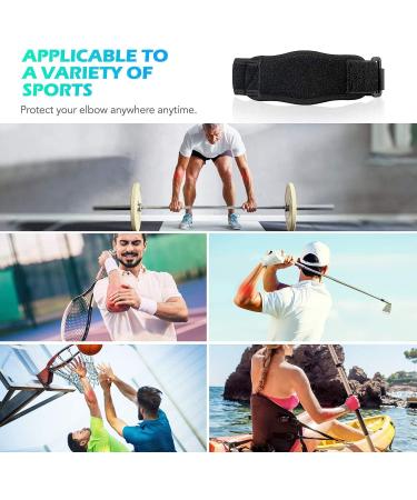 Tennis Elbow Support Strap & Golfer's Elbow Brace 2 Pack | Compression Pad for Pain Relief - Men & Women - Buy Online on GoSupps.com