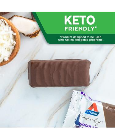 Atkins Endulge Chocolate Coconut Bars - Keto-Friendly Treats | Value Pack (10 Bars) - Buy Online on GoSupps.com
