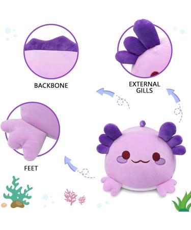 15.7 Purple Soft Axolotl Plush Pillow - Kawaii Stuffed Animal Toy for Kids, Women - Adorable Chubby Doll Sofa Decor - Birthday & Mother's Day Gift - Buy Online on GoSupps.com