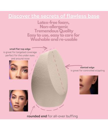 Nanshy Drop of Finesse Make up Blending Sponge for Foundation - Latex-Free - Non-Allergenic - Reusable - For Liquid Cream Powder Foundation Concealer Nude - Buy Online on GoSupps.com