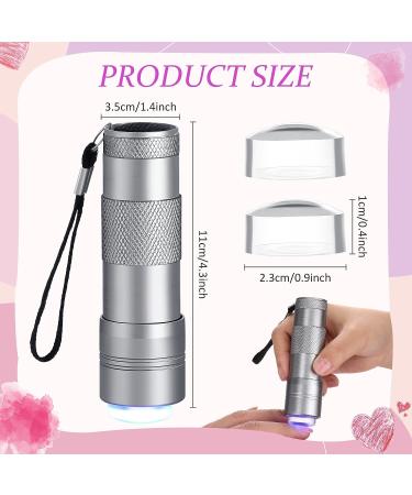 Mini UV Nail Dryer with 2 Silicone Stamper Heads - Portable LED Lamp for Manicure Decor in Silver - Buy Online on GoSupps.com